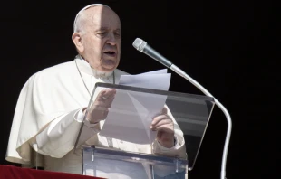 El Papa Francisco en el rezo del u00c1ngelus. Foto: Vatican Media 