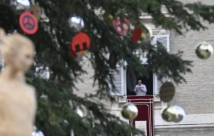 El Papa Francisco preside el u00c1ngelus. Cru00e9dito: Vatican Media 