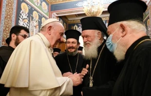 El Papa Francisco con Jeru00f3nimo II. Cru00e9dito: Vatican Media 