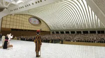 El Papa Francisco en la audiencia con empresarios italianos. Crédito: Vatican Media