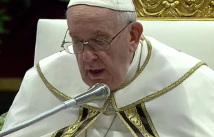 Papa Francisco en el consistorio ordinario de este 27 de agosto. Cru00e9dito: Captura Vatican Media 