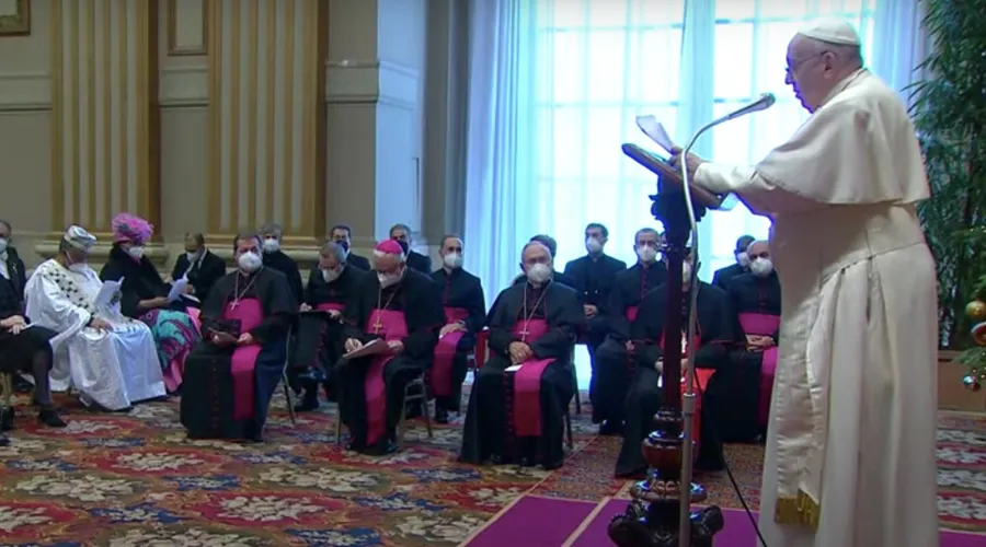 Discurso del Papa Francisco al Cuerpo Diplomático ante la Santa Sede. Foto: Captura