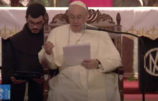 Discurso del Papa Francisco en Chipre. Foto: Captura Vatican Media 
