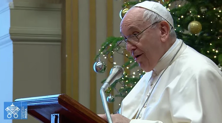 Papa Francisco en el encuentro con la Curia Romana. Foto: Captura Vatican Media?w=200&h=150