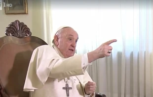 Entrevista del Papa Francisco a la Rai1. Foto: Captura video  