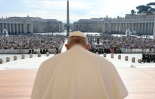 Imagen del Papa Francisco en la Audiencia General. Cru00e9dito: Vatican Media 