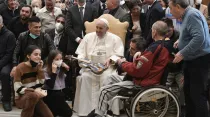 Papa Francisco con la Fundación "Casa del Espíritu y de las Artes". Foto: Vatican Media
