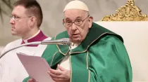El Papa Francisco en el Domingo de la Palabra de Dios 2023. Foto: Daniel Ibáñez / ACI Prensa