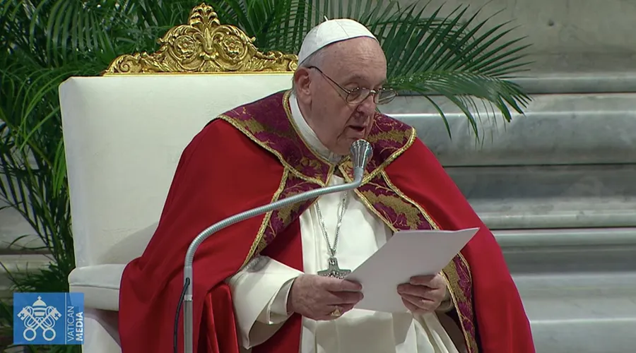 Papa Francisco pronuncia la homilía. Foto: Captura video ?w=200&h=150