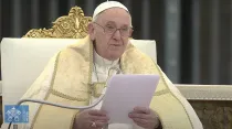 Papa Francisco pronuncia homilía. Foto: Captura video 