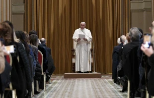 Papa en la audiencia con juristas catu00f3licos. Foto: Vatican Media 