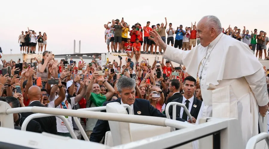 Imagen del Papa Francisco en la JMJ. Crédito: Vatican Media?w=200&h=150