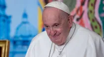 El Papa Francisco en el encuentro de Scholas Ocurrentes. Crédito: Daniel Ibáñez/ACI Prensa