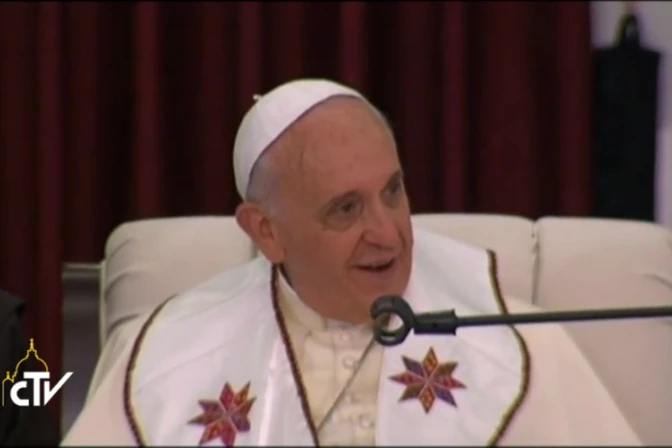 [VIDEO] Papa Francisco en español con niños refugiados en Belén: La violencia no se vence con la violencia