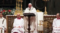 El Papa pronuncia la homilía en la Misa. Foto: Alexey Gotovskiy / ACI Prensa