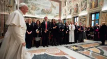 El Papa durante el encuentro Foto: L'Osservatore Romano