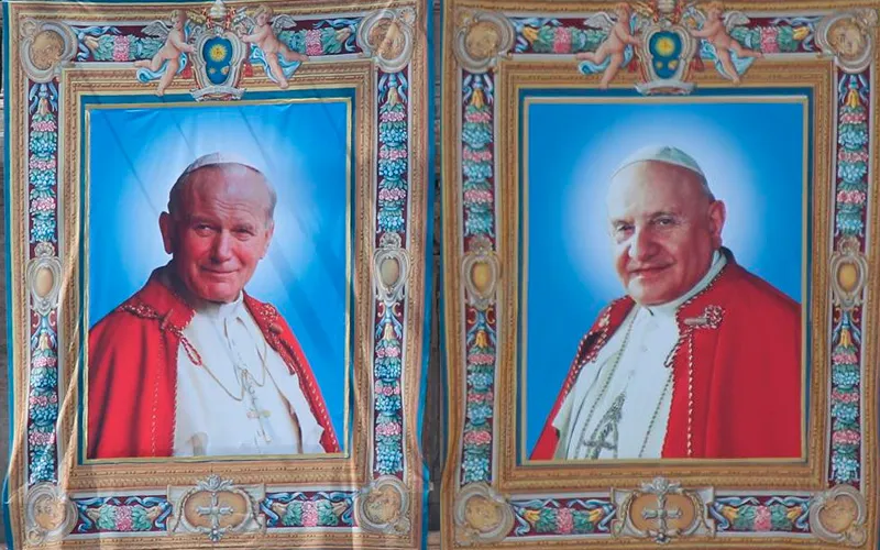 Juan Pablo II y Juan XXIII. Fotos: ACI Prensa