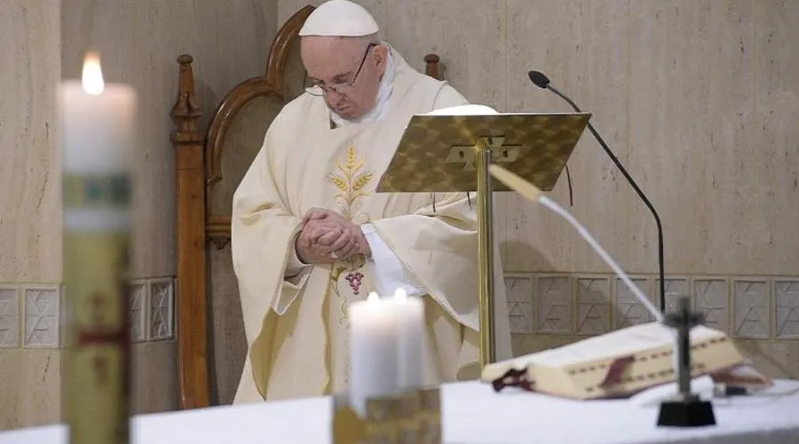 El Papa en la Misa. Foto: Vatican Media