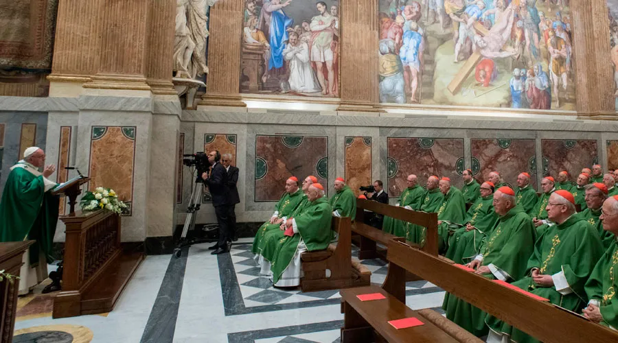 El Papa Francisco en la Misa de esta mañana en el Vaticano. Foto: L'Osservatore Romano