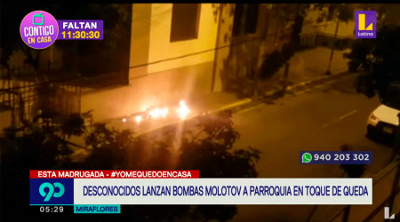 Atacan iglesia con bombas incendiarias durante cuarentena por coronavirus