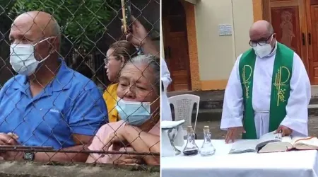 Acoso de la policía obliga a sacerdote a celebrar Misa fuera de iglesia en Nicaragua