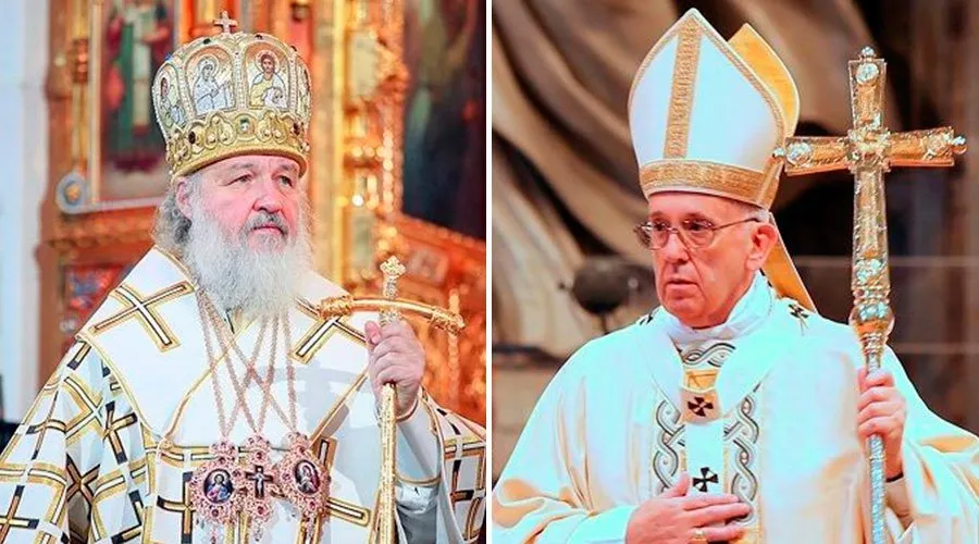 Patriarca Kirill y Papa Francisco / Fotos: Patriarchia.ru y Alexey Gotovsky (ACI Prensa)