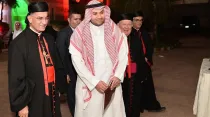 El Cardenal Patriarca Boutros Raï a su llegada a la capital saudí. Foto: Patriarcado Maronita