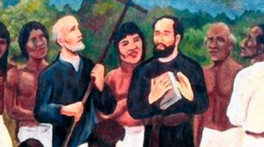 Representación de Pedro Ortiz de Zárate y de Juan Antonio Solinas. Foto: Vatican Media