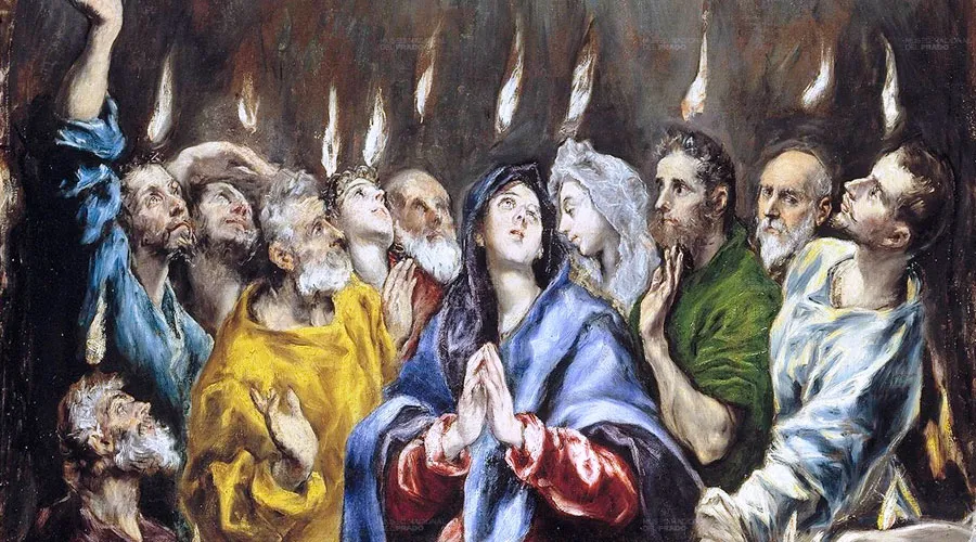 Parte de la pintura "Pentecostés" del pintor español El Greco. Crédito: dominio público
