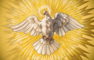 El Espu00edritu Santo, en pintura de Rau00fal Berzosa. 