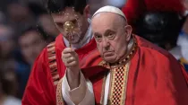 El Papa Francisco en la Solemnidad de Pentecostés 2023. Crédito: Daniel Ibáñez/ACI Prensa