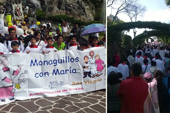 FOTOS: Colorida peregrinación de monaguillos a la Virgen de Guadalupe en México
