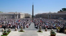 Peregrinos en la Plaza de San Pedro / Foto: Daniel Ibu00e1u00f1ez (ACI Prensa)