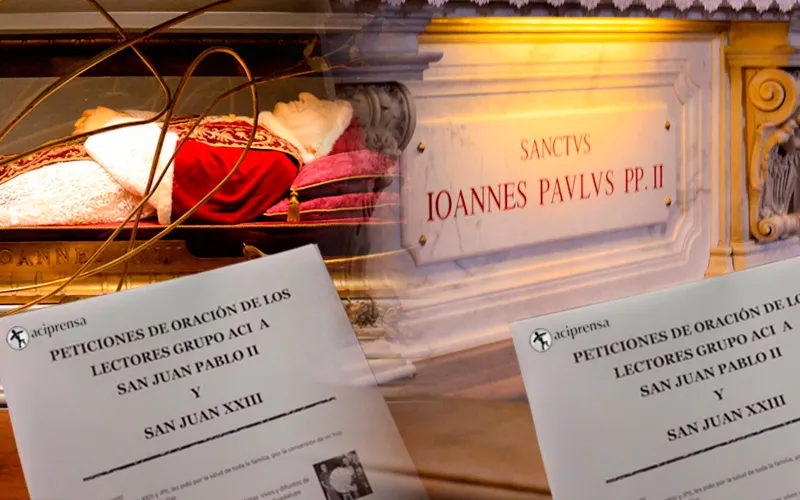 Las intenciones de oración ante las tumbas de San Juan XXIII y San Juan Pablo II (Fotos ACI Prensa)?w=200&h=150