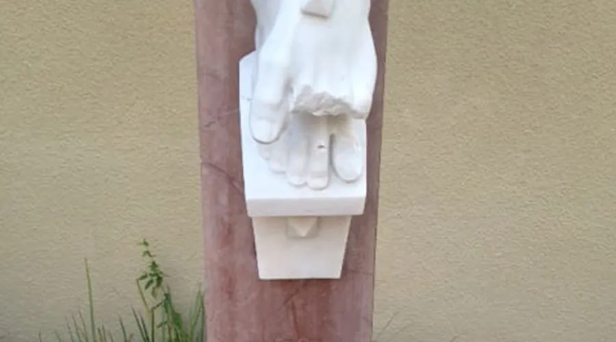 Pies de imagen de Cristo fueron atacados en un "acto de vandalismo" el 24 de septiembre en San Antonio, Texas. Crédito: Arquidiócesis de San Antonio.?w=200&h=150