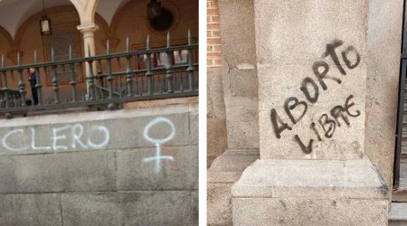 En el Día de la Mujer atacan con pintas abortistas iglesias de Madrid