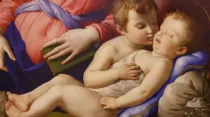 Pintura “La Sagrada Familia y San Juan el Bautista”. Crédito: Agnolo Bronzino [1503-1572]. 
