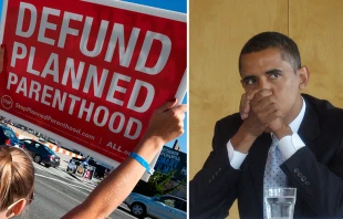 Manifestaciu00f3n contra Planned Parenthood. Foto: Flickr American Life League (CC-BY-NC-2.0) / Barack Obama. Foto: Flickr Steve Jurvetson (CC-BY-2.0) 
