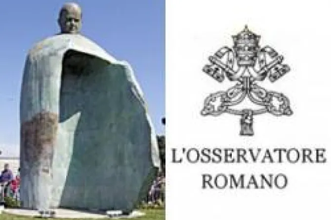 Modificarán cuestionada escultura de Juan Pablo II en Roma