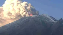 Imagen del volcán Popocatépetl este 25 de mayo. Crédito: Centro Nacional de Prevención de Desastres (CENAPRED) del Gobierno de México.