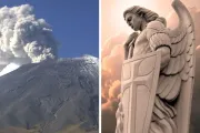 Ante estreno de película de San Miguel Arcángel piden su intercesión para detener al Popocatépetl