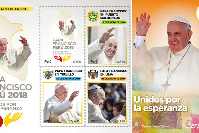Presentan postales y estampillas conmemorativas del viaje del Papa Francisco al Perú
