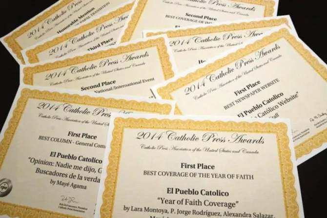 Diario “El Pueblo Católico” recibió ocho premios de la prensa católica en Estados Unidos