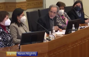 Presentaciu00f3n Congreso Doctoras de la Iglesia y Patronas de Europa. Foto: Captura video 