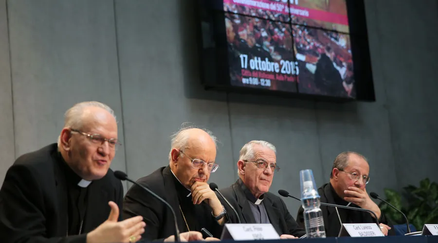 Presentación del Instrumentum Laboris en la Sala de Prensa del Vaticano. Foto: Daniel Ibáñez / ACI Prensa.?w=200&h=150