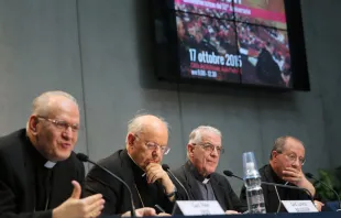 Presentación del Instrumentum Laboris en la Sala de Prensa del Vaticano. Foto: Daniel Ibáñez / ACI Prensa. 