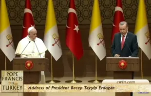 El Papa Francisco y el Presidente de Turquía 