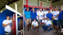 Presos panameños fabricando los confesionarios de la JMJ Panamá 2019 / Crédito: JMJ Panamá 2019