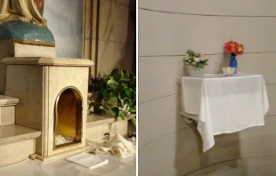 Robo y destrozos en la parroquia Sagrada Familia. Cru00e9dito: Mons. Alejandro Giorgi 