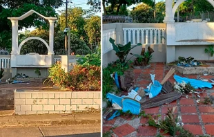 Destrucciu00f3n de imagen de la Virgen Maru00eda en la Diu00f3cesis de Montelu00edbano (16/12/21) / Cru00e9dito: Diu00f3cesis de Montelu00edbano 